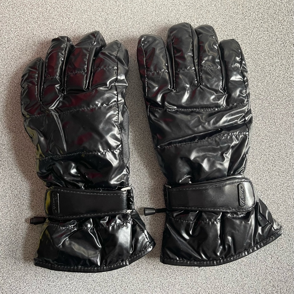 BART’s Black Wet Look Puffer Gloves Size XS/6.0